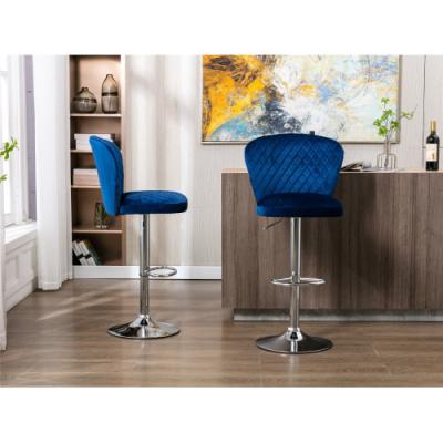 China Modern 2 Piece Set With Swivel Adjustable Bar Stool Luxury Chair Counter Stool With Leg And Backrest for sale