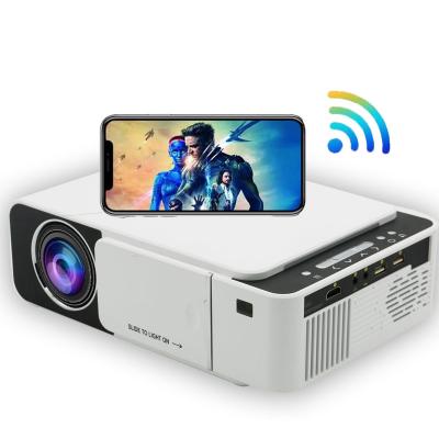 China LCD T5 WIFI projector portable mini cells video beamer screen mirroring WIFI display HD LED LOGO projector for sale