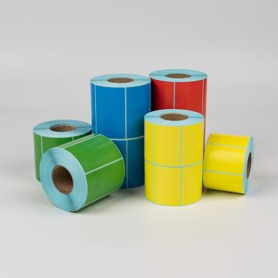 China Best Price Heat Sensitive Custom Colors Waterproof Adhesive Label Thermal Sticker Paper Roll and Stack Fast Delivery for sale