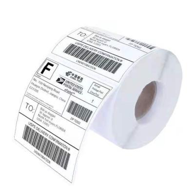 China 350pcs Hot Sale 100*150mm Updraft Adhesive Label Logistics Roll Paper Heat Sensitive Shipping Waybill Sticker for sale