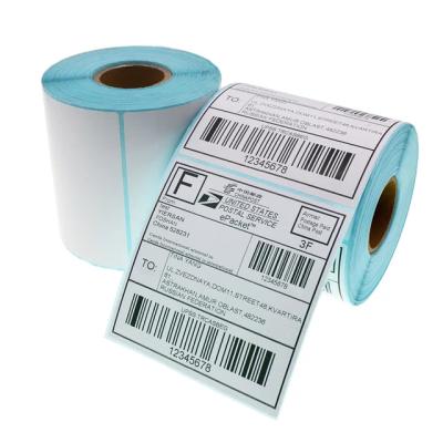 China Factory Wholesale A6 4x6 Direct Shipping Label Heat Sensitive Paper Roll Heat Sensitive Sticker With Printer Label Sticker for sale