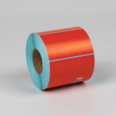 China China OEM Heat Sensitive Factory For Custom Colors Waterproof Adhesive Label Thermal Sticker Paper Roll & Stack Fast Delivery - Red Color for sale