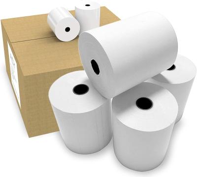 China 100% Virgin 58mm Wood Pulp China Wholesale 80MM 57MM POS Terminal Cashier Paper Receipt Cashier Bank Thermal Paper Roll for sale