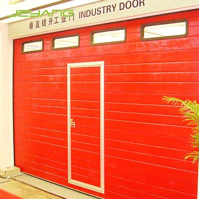 China Industry Automatic Remote Control Industrial Sectional Door With Passing Gate for sale