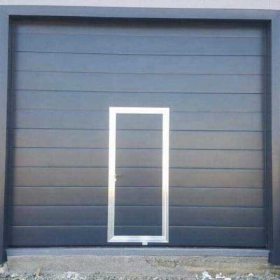 China Modern Commercial Industrial Garage Door With Pedestrian Gate for sale