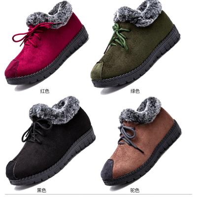 China Fashion Trend Women Comfortable And Fashionable Plush Anti Slip Snow Warm Wear Resistant Shoes for sale