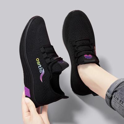 China Sneaker Manufacturer Knitting Fabric Fashion Anti-slip Summer Custom Ladies Sports Shoes Women Sneakers for sale