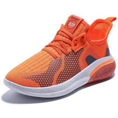 China Fashion Anti-Slip Orange Men Sneaker Summer Comfortable Lightweight Sport Mesh Shoes for sale