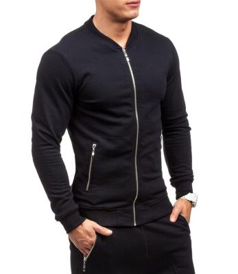 China 2022 New Design Men's Solid Color Breathable Zipper Fits Two Piece Sports Casual Running for sale