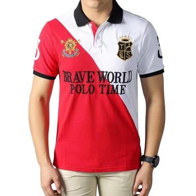 China Anti-Wrinkle High Quality Short Sleeved 100% Cotton Blow Color Plus Size Golf Customized T-Shirt Embroidered Sports Polo Shirts For Men for sale