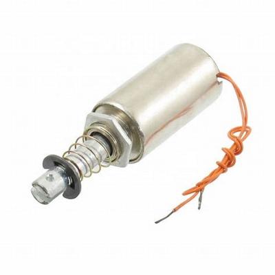 China AO1442 Linear Pull Push Solenoid Diameter 14mm Factory Customized 6v 12v 24v DC 500gt Force 8mm Stroke 6v 12v 24v for sale