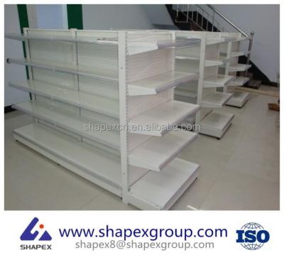 China Double sided economical retial store shelf/metal shelf/rear for sale