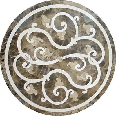 China Household Waterjet Cut Medallion Ceramic Marble Tile 60x60 for sale