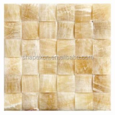 China sale mosaic slab arabic sheets cheap mosaic slab flower pattern beige onyx parquet floor mosaic slab green color masaic for sale