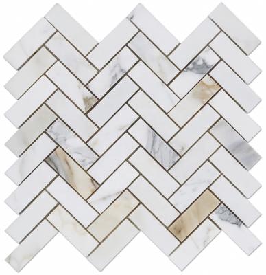 China Glossy Bianco Carrara White Marble Mosaic 24x24 Flooring Slabs for sale