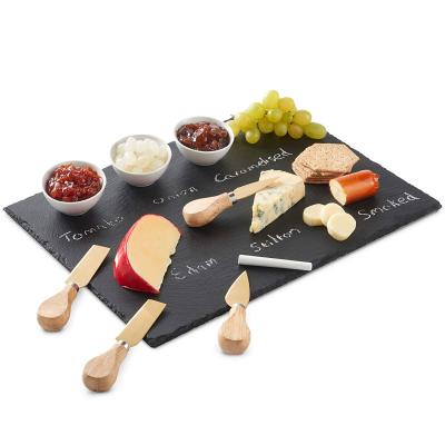 China Hot Selling Natural Slate Stocked Slates Cheese Board For Restaurant for sale