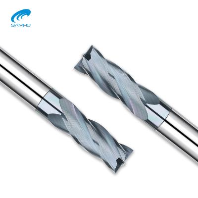 China SAMHO Tungsten Carbide Tungsten Copper Cutter Tool 4 Flutes Flat Carbide Endmills Tools for sale