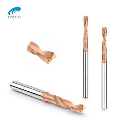 China SAMHO Tungsten Carbide Solid Carbide Internal Cooling Drill Machines CNC Twist Drill Bits For Prehardened Steels for sale