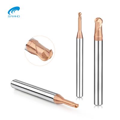 China SAMHO Tool Tungsten Carbide Ball Nose Engmills Milling Cutter Hihg Gear Flat Coating Steel for sale