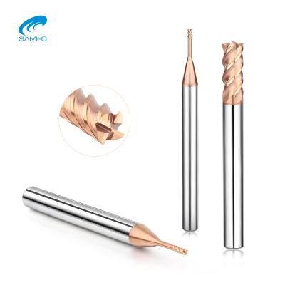 China Tungsten Carbide SAMHO Solid Carbide Cutter 4 Flutes Adjust CNC Tools For Alloy Steels for sale