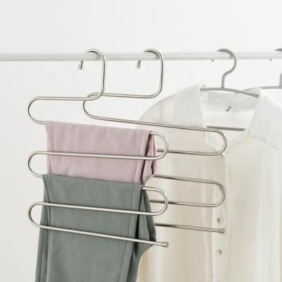 China New Minimalist Hotsale Multifunctional Steel and Stainless Steel Clothes Hanger Pants Storage Shelves for sale