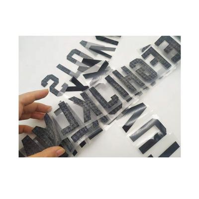 China Hot-selling creative logo soft surface heat transfer, large iron on letters for garment cotton fabric for sale