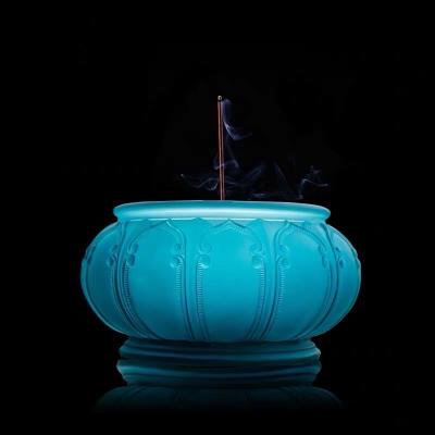 China Chinese incense round luxury glass container for empty candle jars for sale