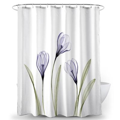 China Sustainable Waterproof Shower Curtain With Sheer Hook High Quality Bathroom Curtains Bath Bathing For Home Decoration for sale