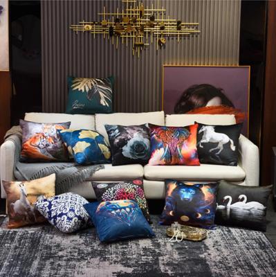 China Customization anti-static high quality online printing decorative home outdoor soft plush animal pillow for sale