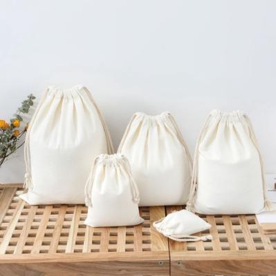 China Korea style factory logo image size stock customized cotton rape drawstring canvas bag for sale