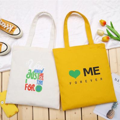 China Fashion Korea Style Cotton Cartoon And Love Printing Shoulder Bag Canvas Shopping Bag for sale