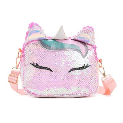 China 2020 anti-theft new design sequin Unicorn Shoulder Bag Travel Bag with women girl for sale