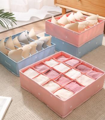 China Factory Stock 7 Interval Storage Boxes Modern Waterproof Nylon Drawer Folded Sock Bag for sale