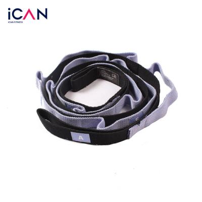 China Resistance Stretch Band Yoga Stretch Strap Elastic Band with 10 Flex Loops for sale