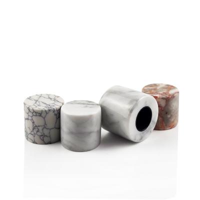 China Non Spill Luxury Premium Simple Modern Cylinder Shape Square Marble Perfume Capsule 15mm for sale