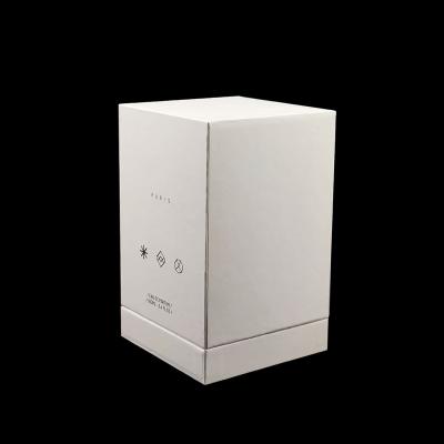 China Recycled Materials Box Paper Packaging Perfume Customizable Printing White Paper Box For Gift Jewelry Perfume Essential Oil Facial Cream Lotion for sale