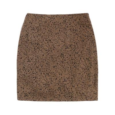 China Women Summer Leopard Print Bodycon Anti-static Wholesale Waist Ruched Drawstring Party Club Mini Skirt for sale