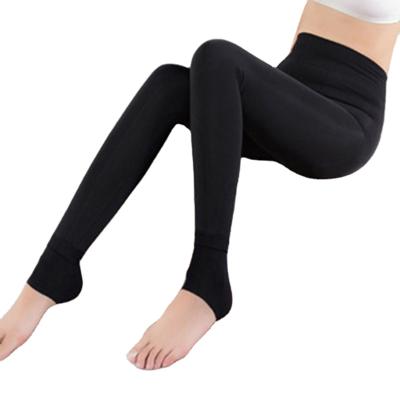 China Wholesale Women's Thermal Gaiters 200 G Winter Antibacterial Thicken Thin Fleece Fuzzy Warm External Wear Leggings for sale