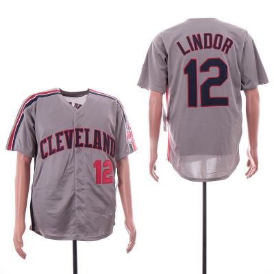 China Cleveland Indians 12 Francisco Lindor 9 Carlos Baerga Antibacterial Baseball Jersey Pitched S-5XL for sale