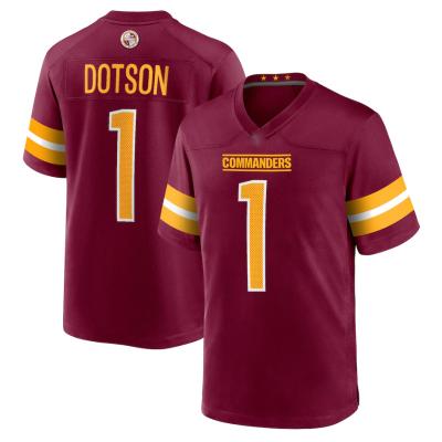 China Antibacterial Mens Washington 1 Commanders Jahan Dotson Draft Cowboy Stitched Football Jersey 2022 for sale