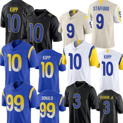 China Antibacterial ram aaron donald kupp cooper stafford jr. matthew beckham odell los angeles jalen ramsey bone vapor football jersey pitted for sale