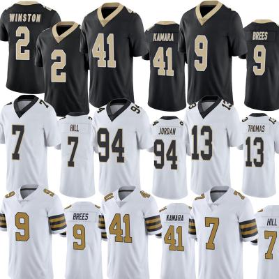 China Best Antibacterial Hill #13 Michael Thomas Saints Football Jersey Drew Brees 2 Winston 41 Alvin Kamara #7 New Orleans Quality 9 Taysom for sale