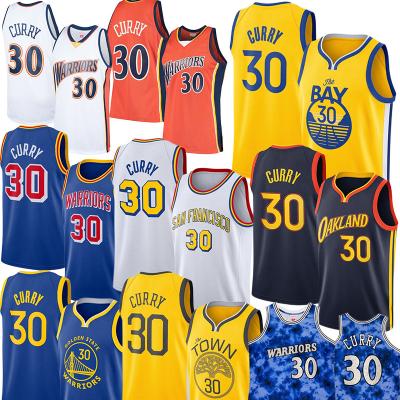 China 2021 Antibacterial Men's 75th Golden State City Warrior Basketball Jersey #30 Stephen Curry Stitched Birthday for sale