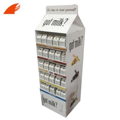 China Better Artwork Hot Sale Customized Supermarket Drinks / Milk Carton Display Rack for sale