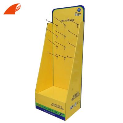 China Better Artwork Cardboard Display Rack E-Paper Display Pegboard Hook Display Stand for sale