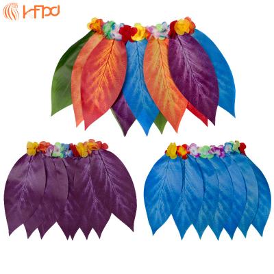 China Fabric PFPD Leaf Skirt With Artificial Hibiscus Flower Suitable For Family Gathering Parties And Beach Parties for sale