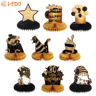 China Birthday Party Landscaping Props One Year Old 9PCS Kaifeng Party Birthday Beehive Base Card Decoration Birthday Party Stage Layout for sale