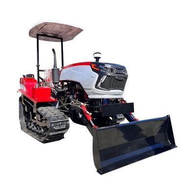 China Hot Sales Mini Farm Working Machinery Multifunctional Crawler Tractor With Tiller Loader Chinese Mini Crawler Tractor for sale