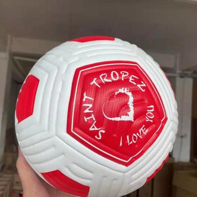 China Custom PU Soccer Ball Training LOGO Football White Ball for sale