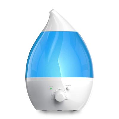 China Feel the Air Comfortable Cool Ultrasonic Humidifier Mist Diffuser Oil Drop Water 2.4L Adjustable Button and 360 Degree. beak for sale